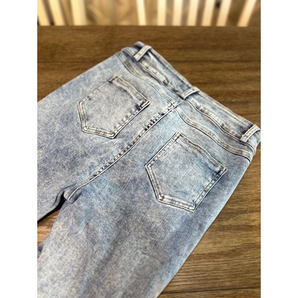 Blue B Collection Women's Jeans Rhinestone Fringe Embellished‎ Light Wash Size M - Picture 5 of 13